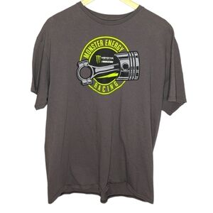 Y2K Nascar Monster Energy Racing Graphic Piston Tshirt Size XL